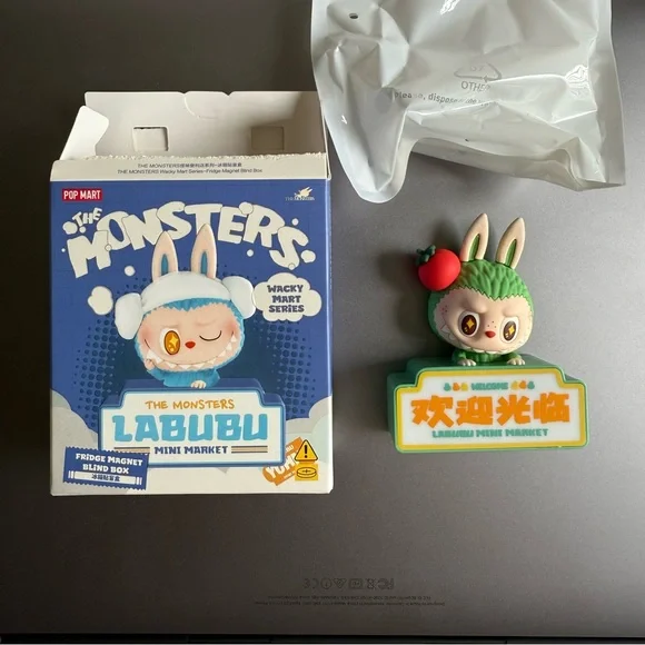 Pop Mart The Monsters Labubu Mini market fridge magnet - Grilled sausage - Picture 2 of 4